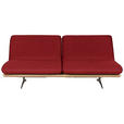 SCHLAFSOFA in Webstoff Rot  - Beige/Rot, Design, Holz/Textil (204/92/90cm) - Dieter Knoll