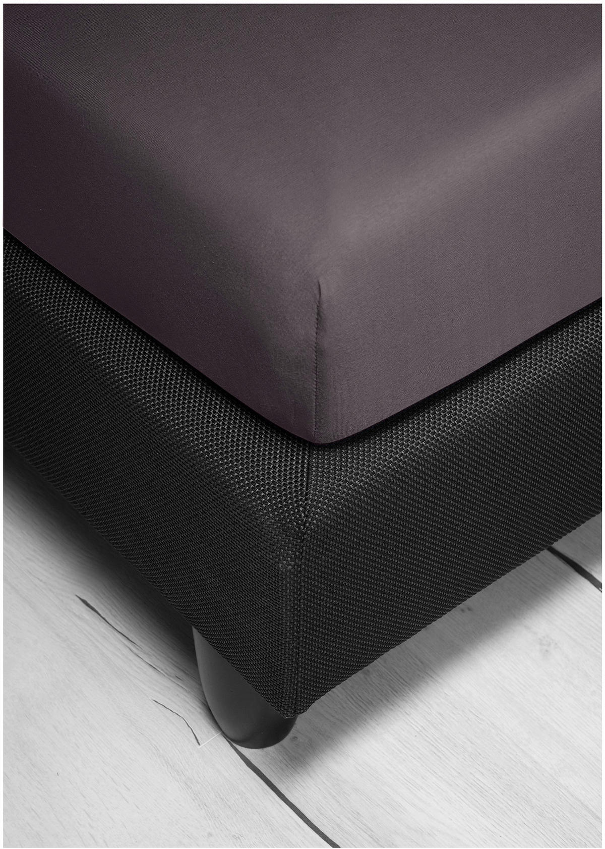 SPANNBETTTUCH Jersey  - Anthrazit, KONVENTIONELL, Textil (100/200cm) - Bierbaum