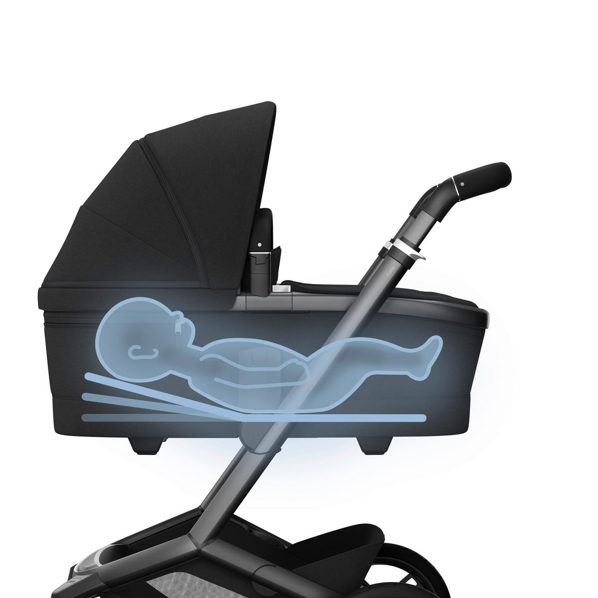 KOŠARA ZA SPAVANJE  Fame   - crna, Basics, metal/plastika (42.5/64.5/87cm) - Maxi-Cosi