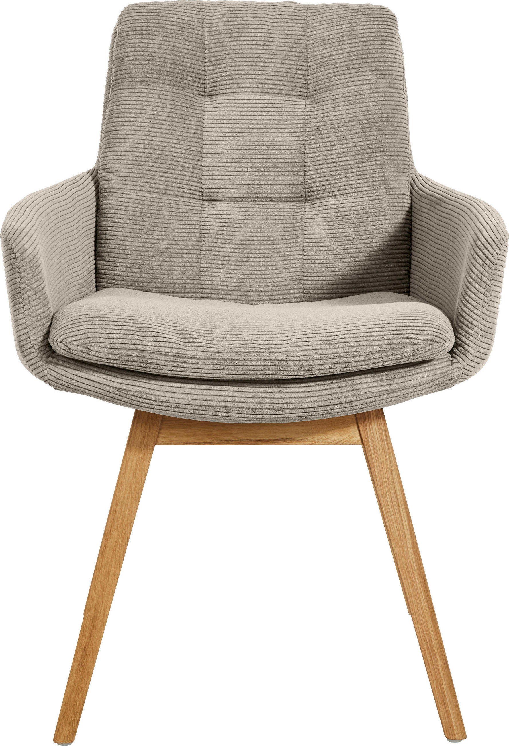 ARMLEHNSTUHL  in Cord  - Sandfarben/Eichefarben, Design, Holz/Textil (63/90/69cm) - Johann Jakob