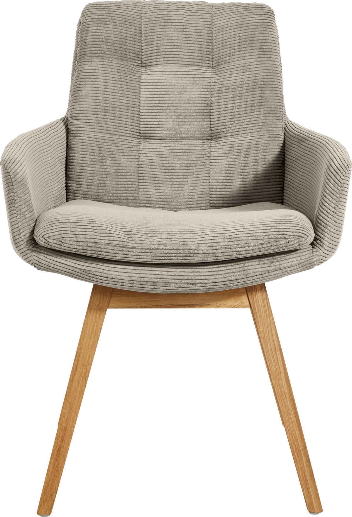 ARMLEHNSTUHL  in Cord  - Sandfarben/Eichefarben, Design, Holz/Textil (63/90/69cm) - Johann Jakob