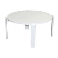 COUCHTISCH Eiche furniert 76/76/36 cm rund Weiß  - Weiß, Design, Holz/Holzwerkstoff (76/76/36cm) - MID.YOU