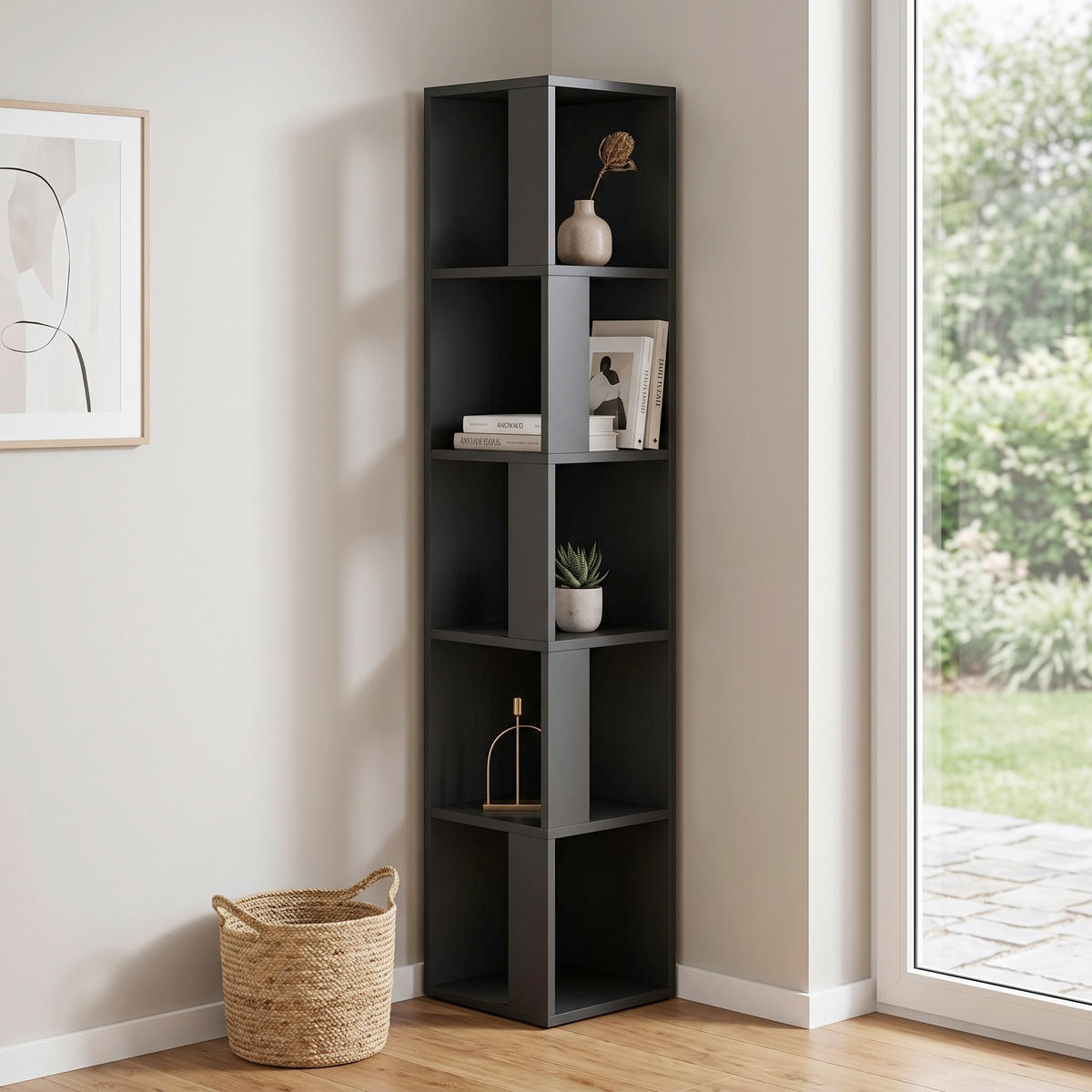 ECKREGAL 32/159/32 cm Anthrazit  - Anthrazit, Design, Holzwerkstoff (32/159/32cm) - Livetastic