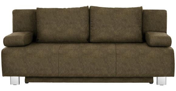 SCHLAFSOFA  in Flachgewebe Grün  - Chromfarben/Grün, Design, Textil/Metall (197/88/89cm) - Xora