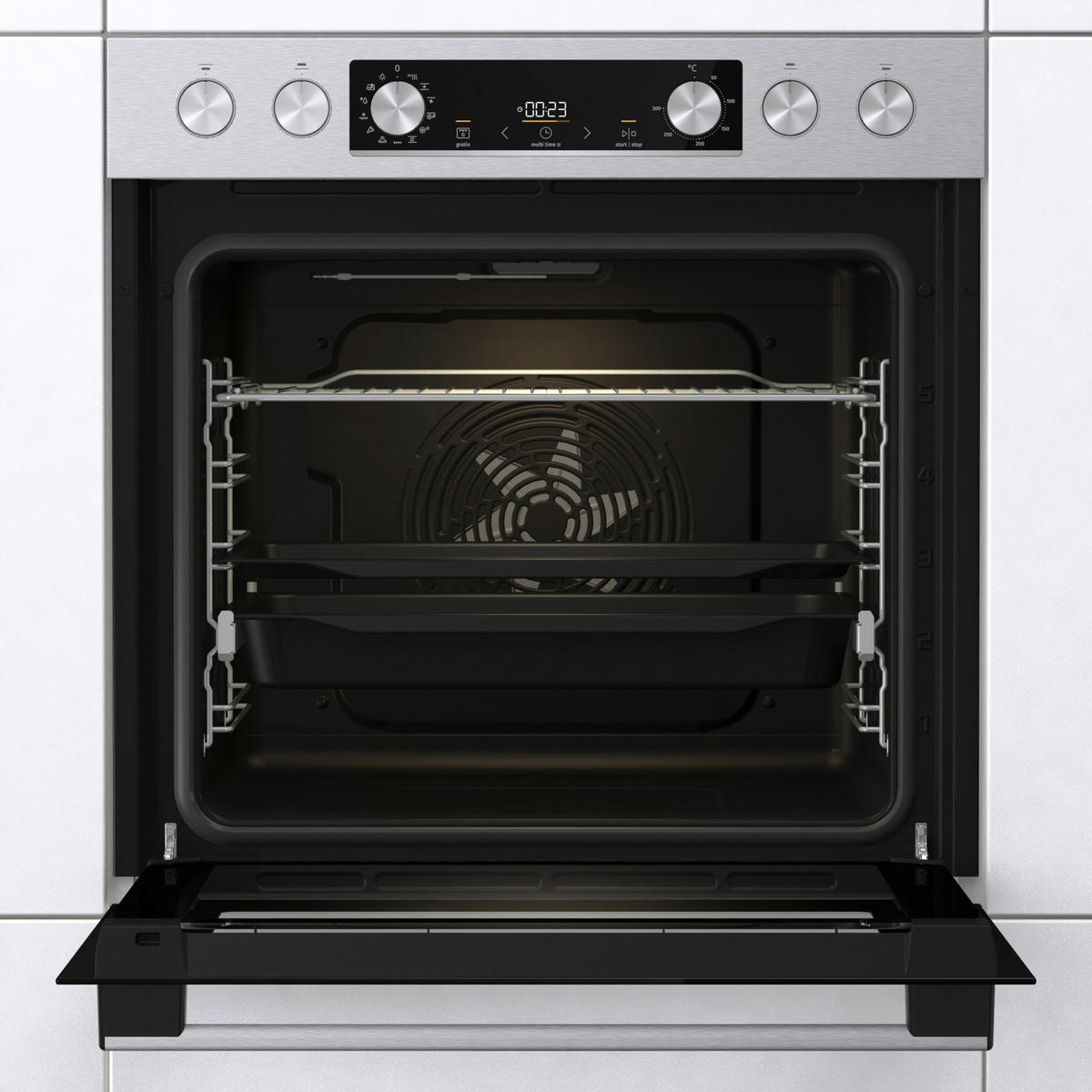 HERDSET RED PEPPER SCX  - Edelstahlfarben, Basics, Glas/Metall (59,5/59,5/56,4cm) - Gorenje