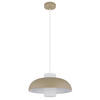 HÄNGELEUCHTE 38/120 cm  - Sandfarben/Weiß, Trend, Glas/Textil (38/120cm) - Globo