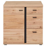 KOMMODE  in 85/86/43 cm  - Eschefarben/Schwarz, Design, Holzwerkstoff/Kunststoff (85/86/43cm) - Linea Natura