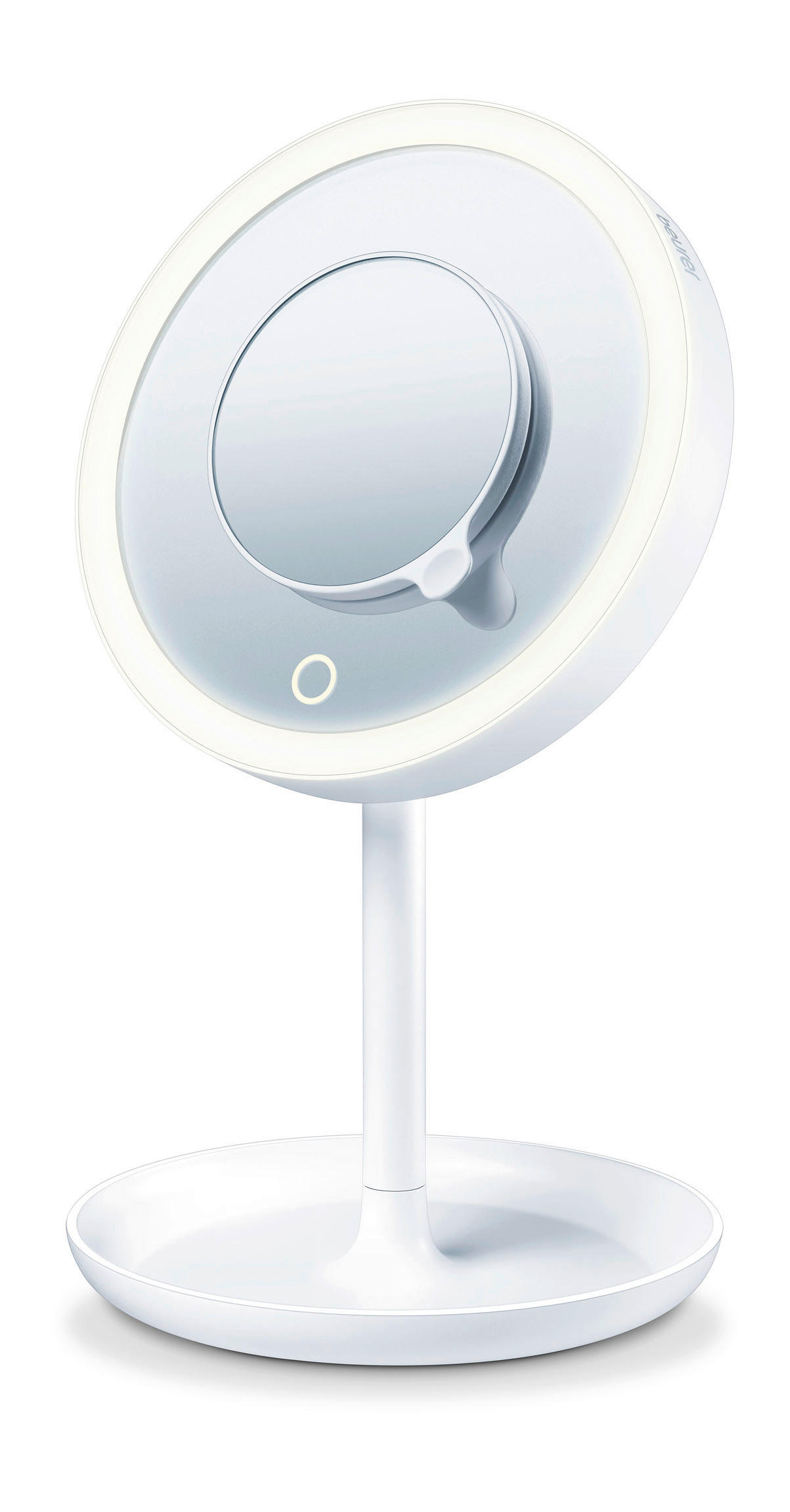 LEUCHTSPIEGEL  20/33,7 cm    - Klar/Weiss, Design, Glas/Kunststoff (20/33,7cm) - Beurer