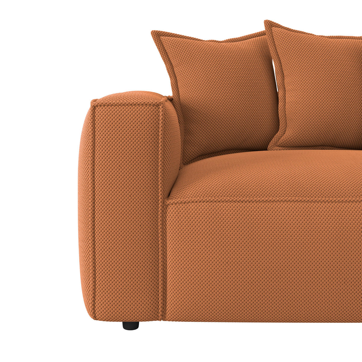BIGSOFA Mikrofaser Terracotta  - Terracotta/Schwarz, MODERN, Textil (280/72/109cm) - MID.YOU
