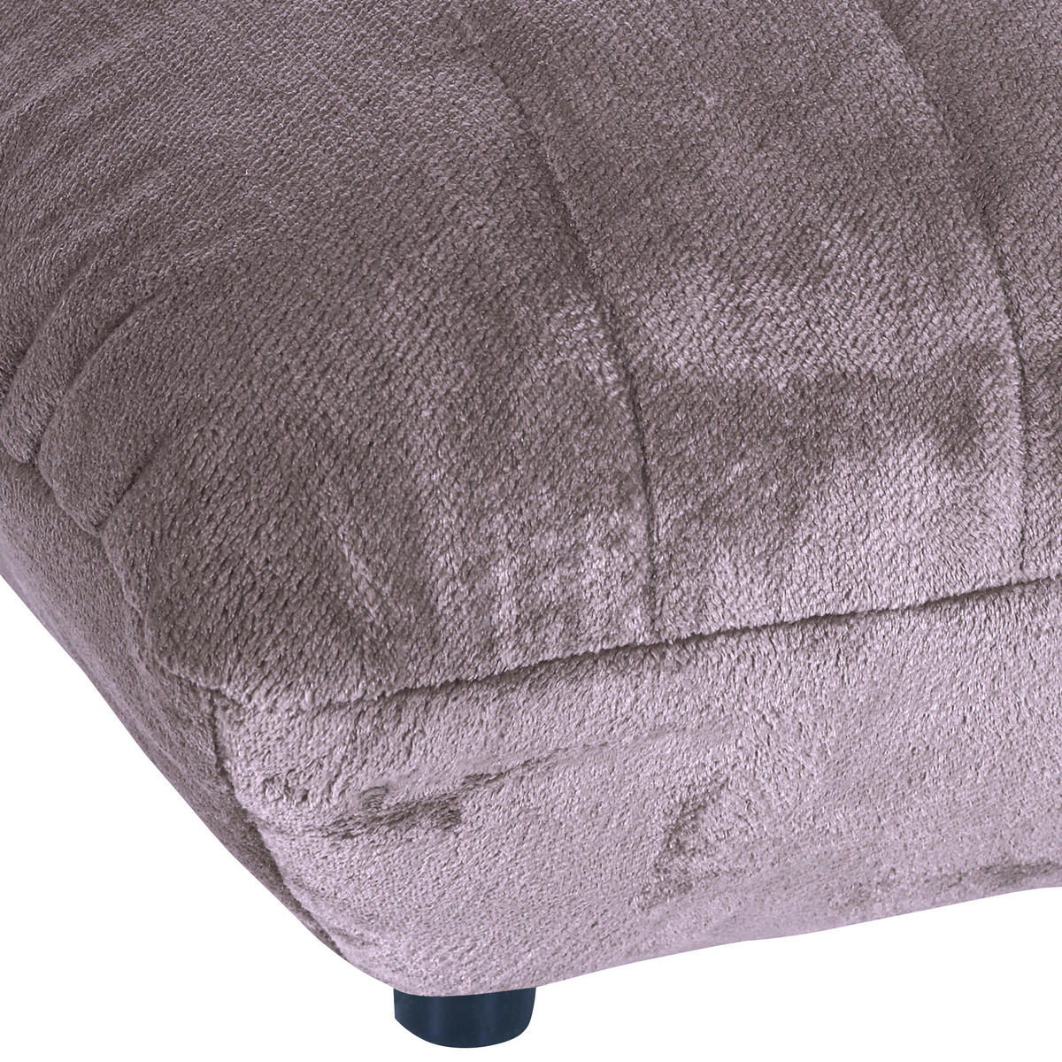 LIGGFÅTÖLJ i plysch grå  - svart/grå, Klassisk, textil/plast (100/86/166cm) - MID.YOU