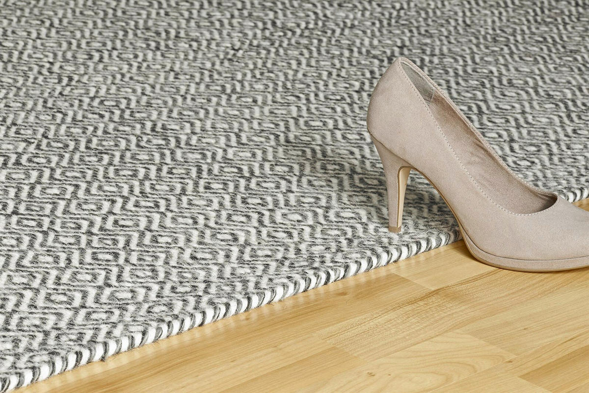 FLACHWEBETEPPICH 80/150 cm Graphitfarben  - Graphitfarben, Basics, Textil (80/150cm) - Kayoom