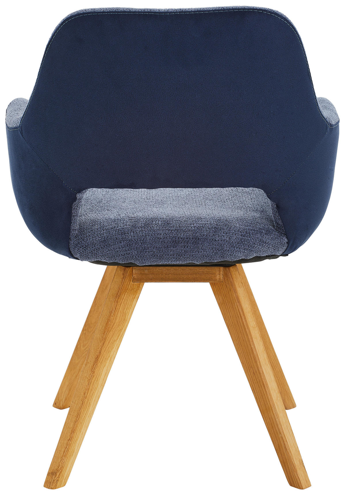 ARMLEHNSTUHL  in Flachgewebe, Mikrofaser  - Blau/Wildeiche, Design, Holz/Textil (56/86/64cm) - Lomoco