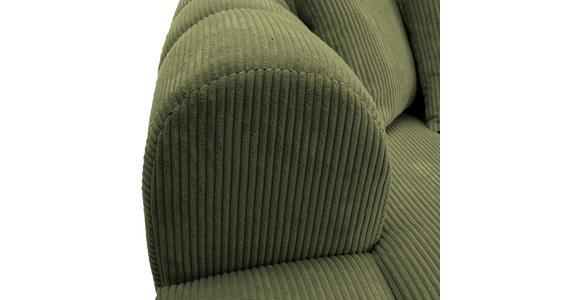 ECKSOFA Dunkelgrün Cord Zierkissen, Rücken echt  - Dunkelgrün/Schwarz, KONVENTIONELL, Kunststoff/Textil (162/313cm) - Carryhome