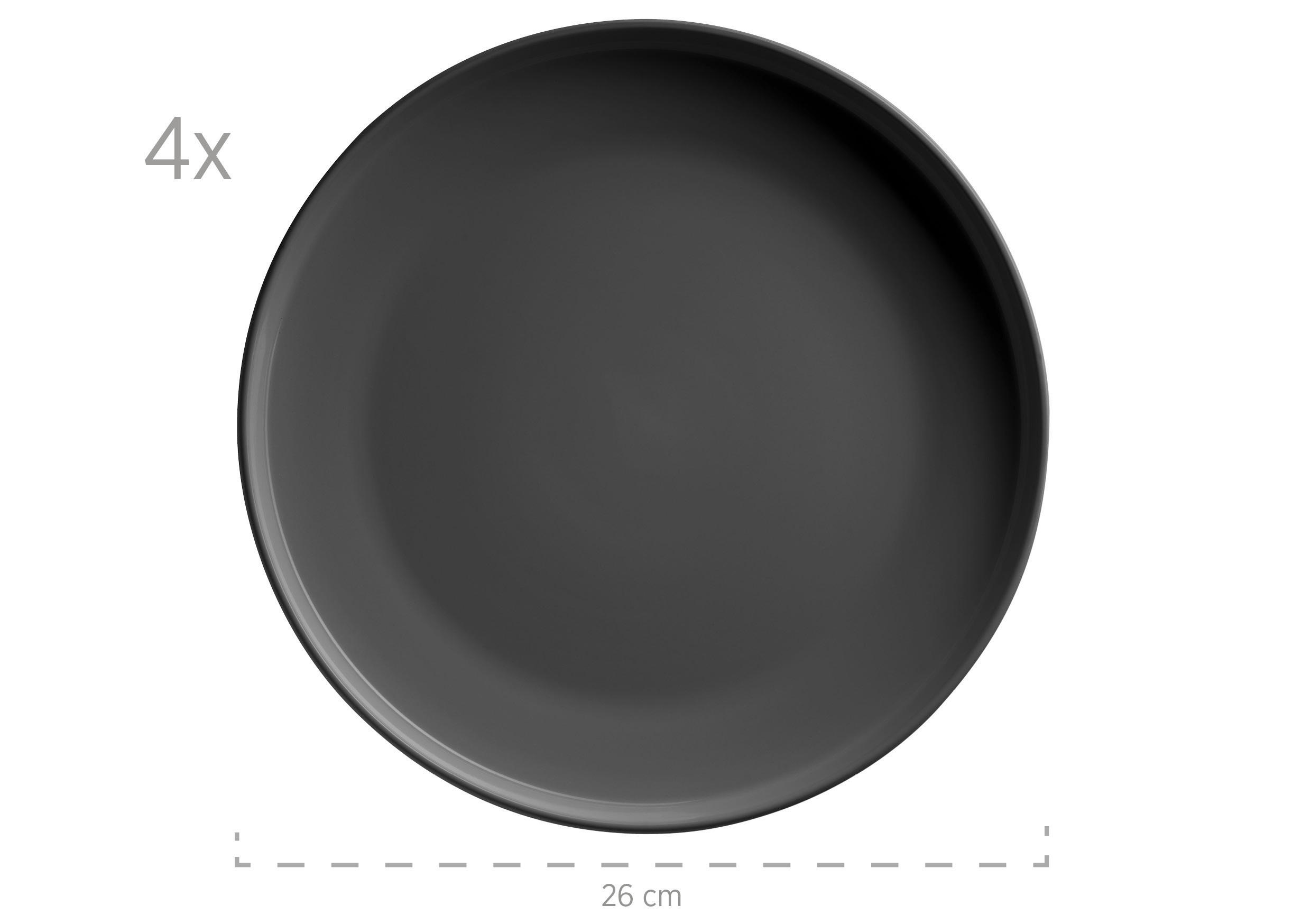 KOMBISERVICE Alenia 16-teilig  - Grau, Basics, Keramik (32/31,5/30cm) - Mäser