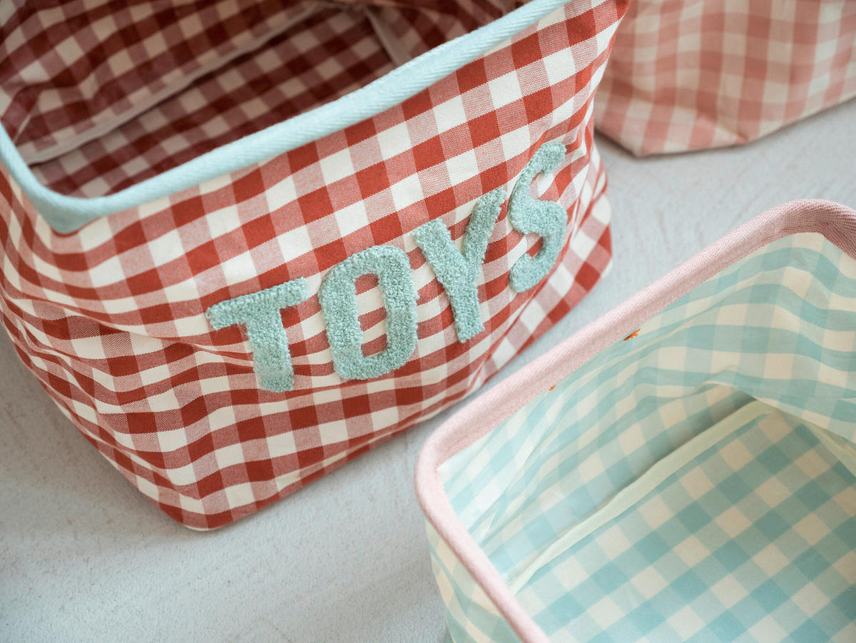 AUFBEWAHRUNGSBOX Vichy korb Terracotta  - Terracotta, KONVENTIONELL, Textil (30/30/30cm) - Childhome