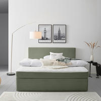 BOXBETT 200/200 cm,  in Grün,  - Grün, MODERN, Holz/Textil (200/200cm) - MID.YOU