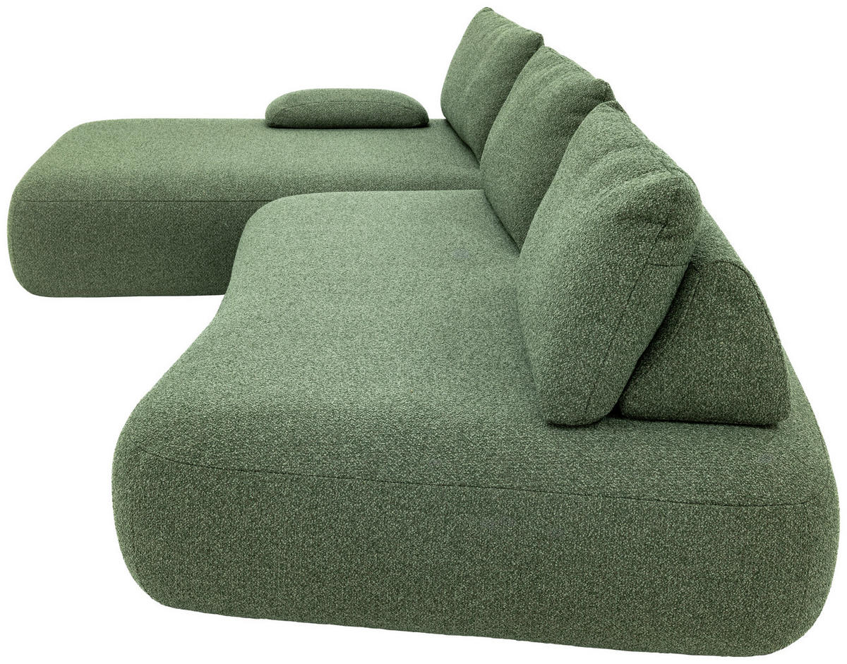 RÉCAMIERE Chilliano in Struktur Grün  - Schwarz/Grün, Design, Kunststoff/Textil (125/77/200cm) - Chilliano