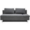 SCHLAFSOFA in Flachgewebe Dunkelgrau  - Chromfarben/Dunkelgrau, Design, Holz/Textil (205/77-93/99cm) - Novel