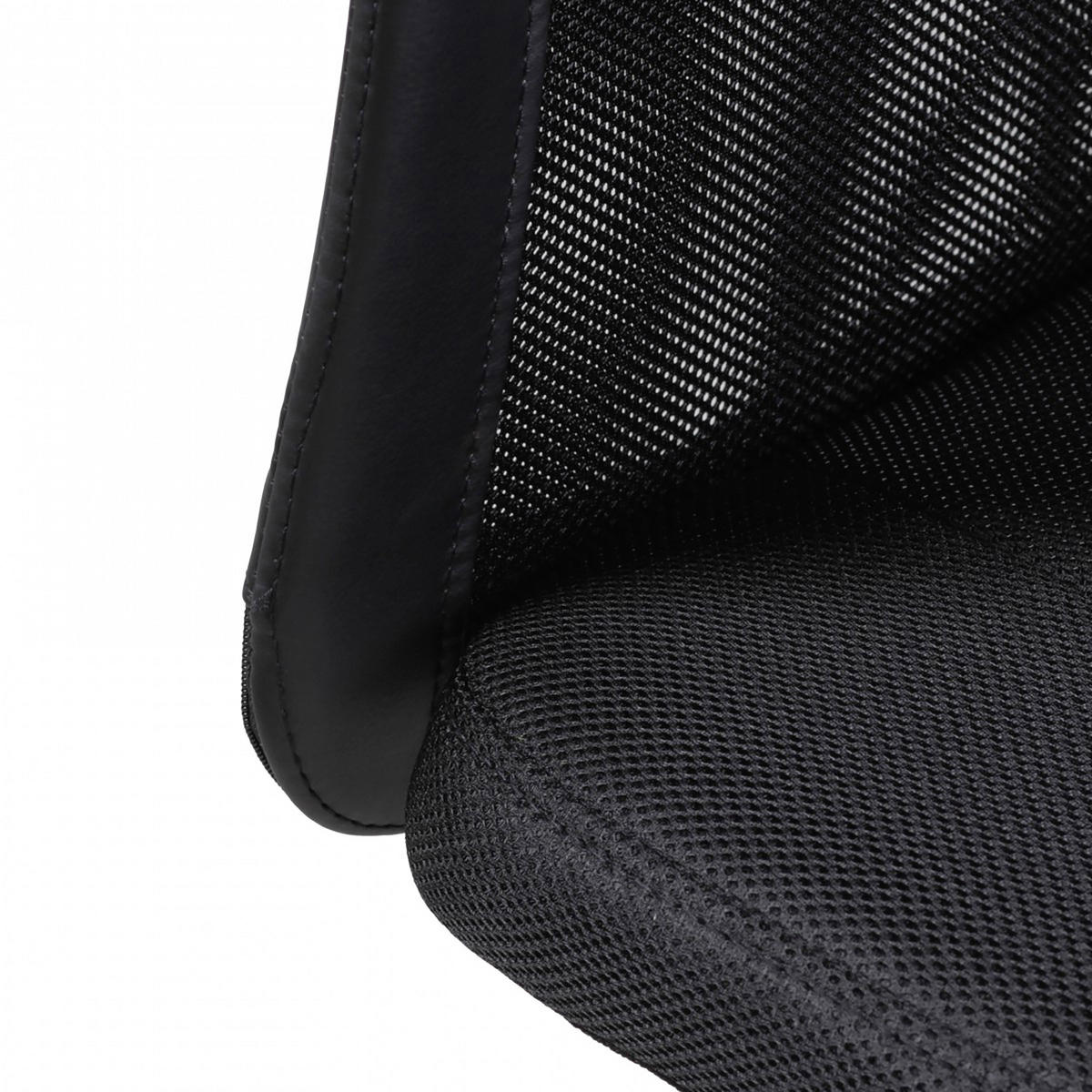 JUGENDDREHSTUHL Lederlook, Netz Schwarz  - Chromfarben/Schwarz, MODERN, Kunststoff/Textil (60/100/60cm) - MID.YOU