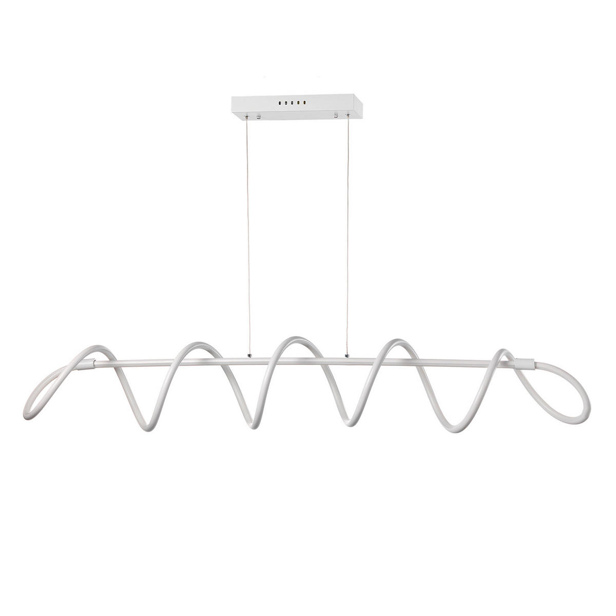 LED-HÄNGELEUCHTE SPIRALE 120/30/130 cm   - Weiß Hochglanz, Design, Metall (120/30/130cm)