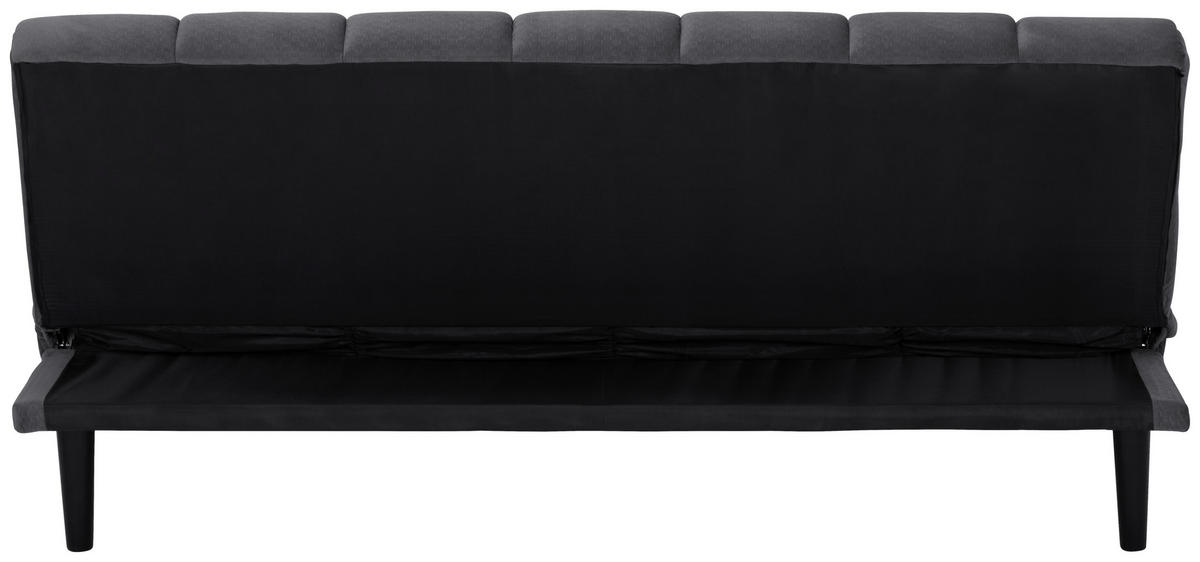 JUGEND- UND KINDERSOFA Flanell Dunkelgrau  - Dunkelgrau/Schwarz, MODERN, Holz/Textil (180/81/93cm) - P & B