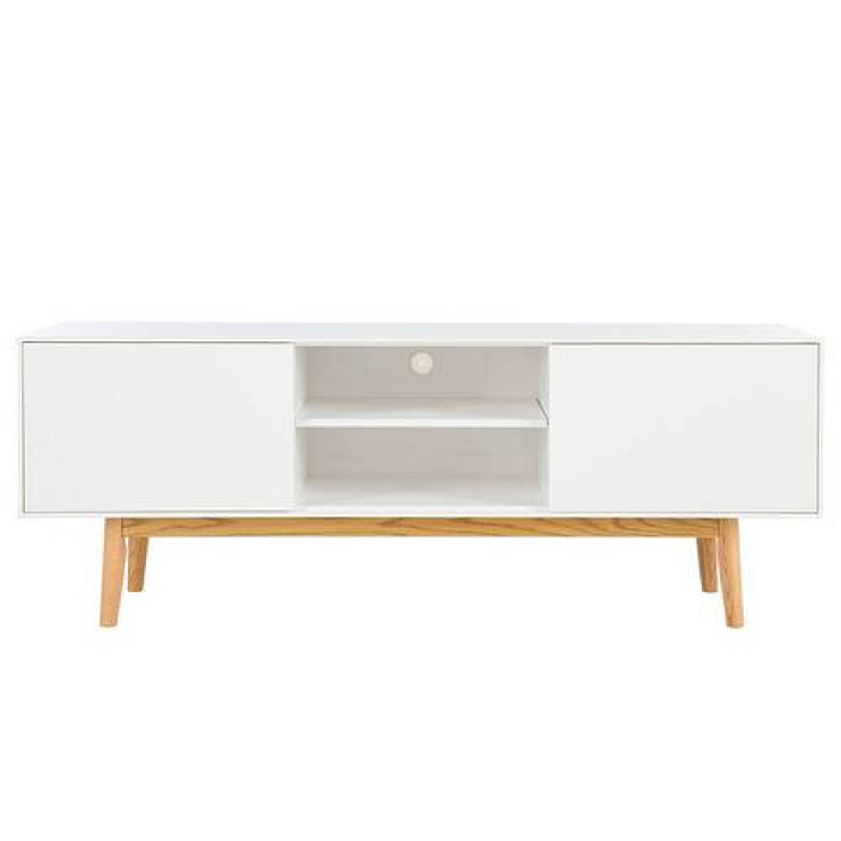 LOWBOARD  in 160/59/40 cm  - Naturfarben/Weiß, Design, Holz/Holzwerkstoff (160/59/40cm) - home24