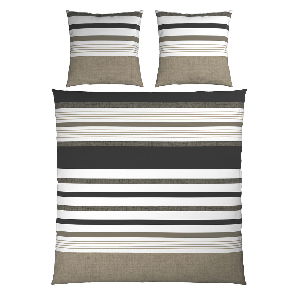 BETTWÄSCHE Elis Renforcé 200/200 cm  - Taupe, KONVENTIONELL, Textil (200/200cm) - Novel