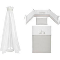 GITTERBETTSET - Taupe/Weiss, Basics, Textil - My Baby Lou