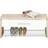 GARDEROBENBANK Champagner, Eichefarben - Champagner/Eichefarben, Design, Holzwerkstoff/Metall (98/43/37cm) - Moderano