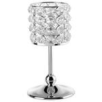 TEELICHTHALTER  - Silberfarben, Basics, Glas/Metall (10/20cm) - Ambia Home