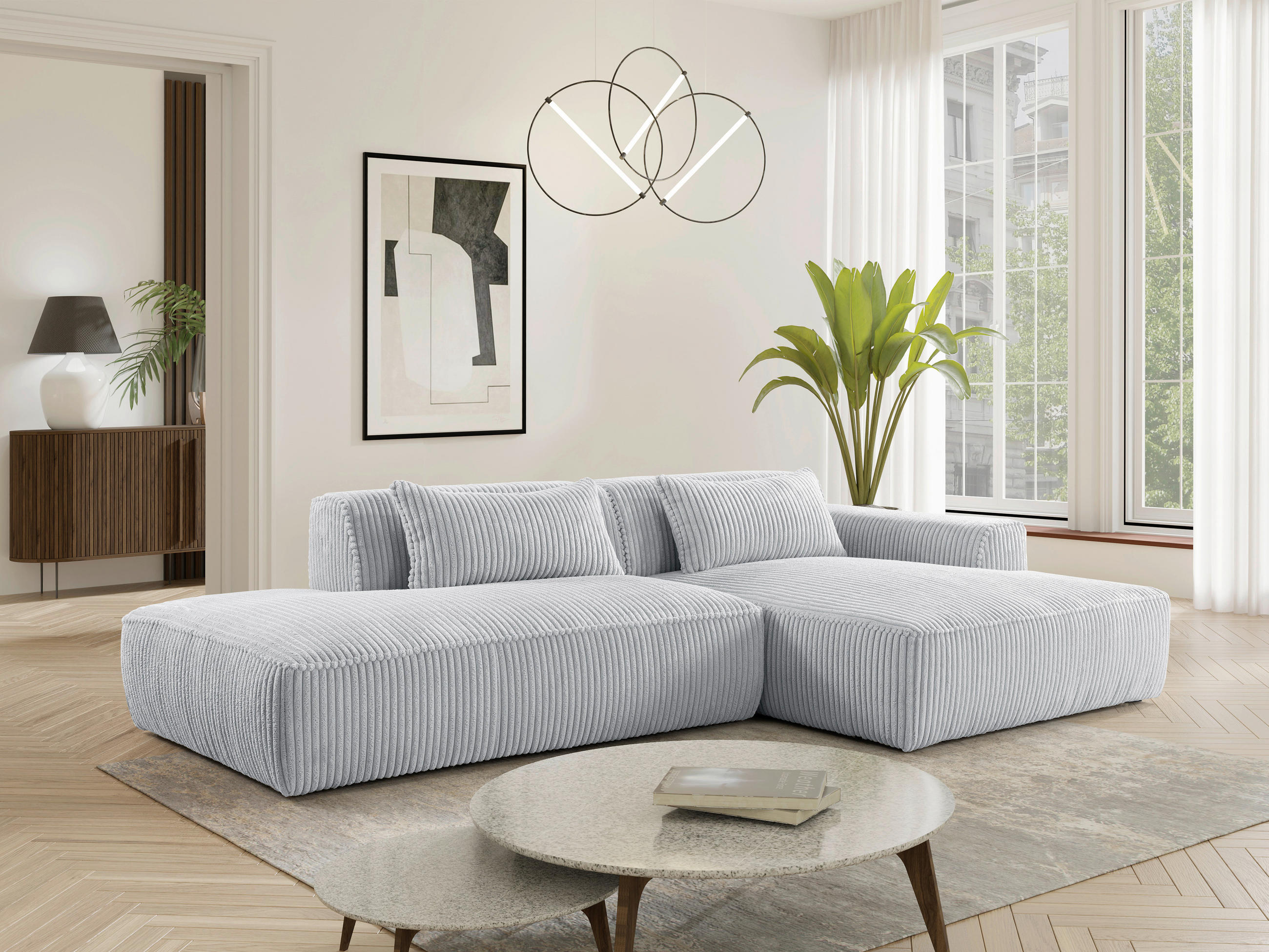 Livetastic ROHOVÁ SEDAČKA, plast, textil, kompozitní dřevo, světle šedá