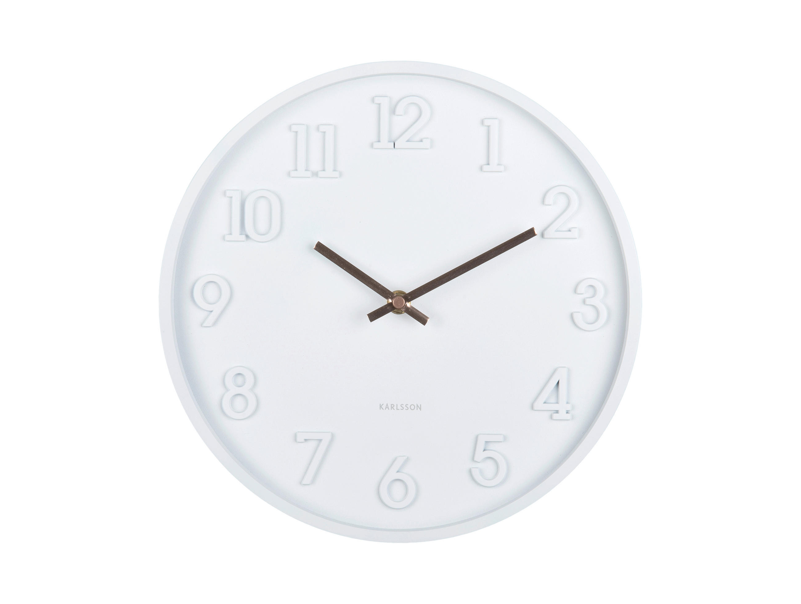 WANDUHR Calma Weiß  - Weiß, Basics, Kunststoff (30cm) - Karlsson