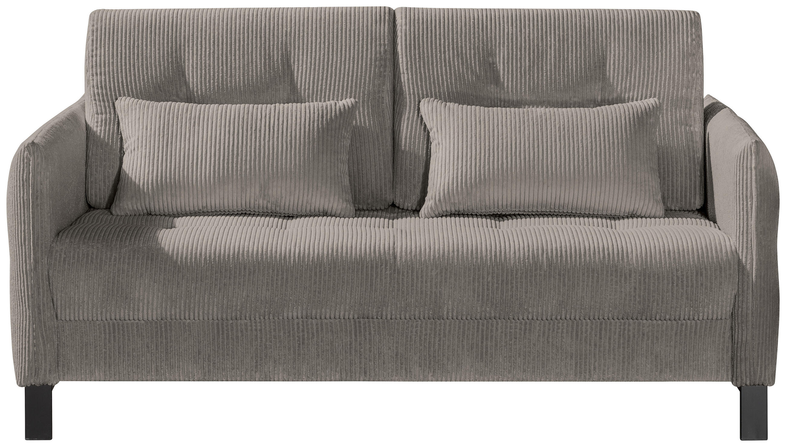 SCHLAFSOFA in Cord Cappuccino  - Schwarz/Cappuccino, MODERN, Textil/Metall (150/88/110cm) - Novel