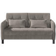 SCHLAFSOFA in Cord Cappuccino  - Schwarz/Cappuccino, MODERN, Textil/Metall (150/88/110cm) - Novel