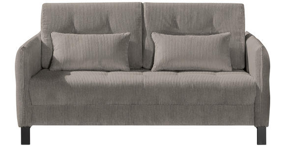 SCHLAFSOFA in Cord Cappuccino - Schwarz/Cappuccino, MODERN, Textil/Metall (150/88/110cm) - Novel