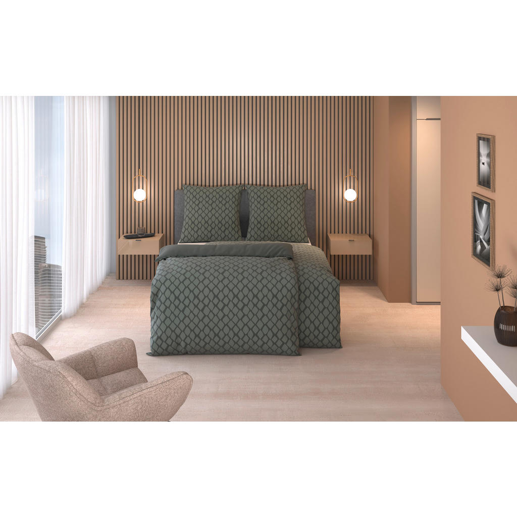 Thumbnail - Dieter Knoll Wendebettwäsche Snako, Grün, Textil, Abstraktes, 200x200 cm, Textiles Vertrauen - Oeko-Tex®, schadstoffgepr...