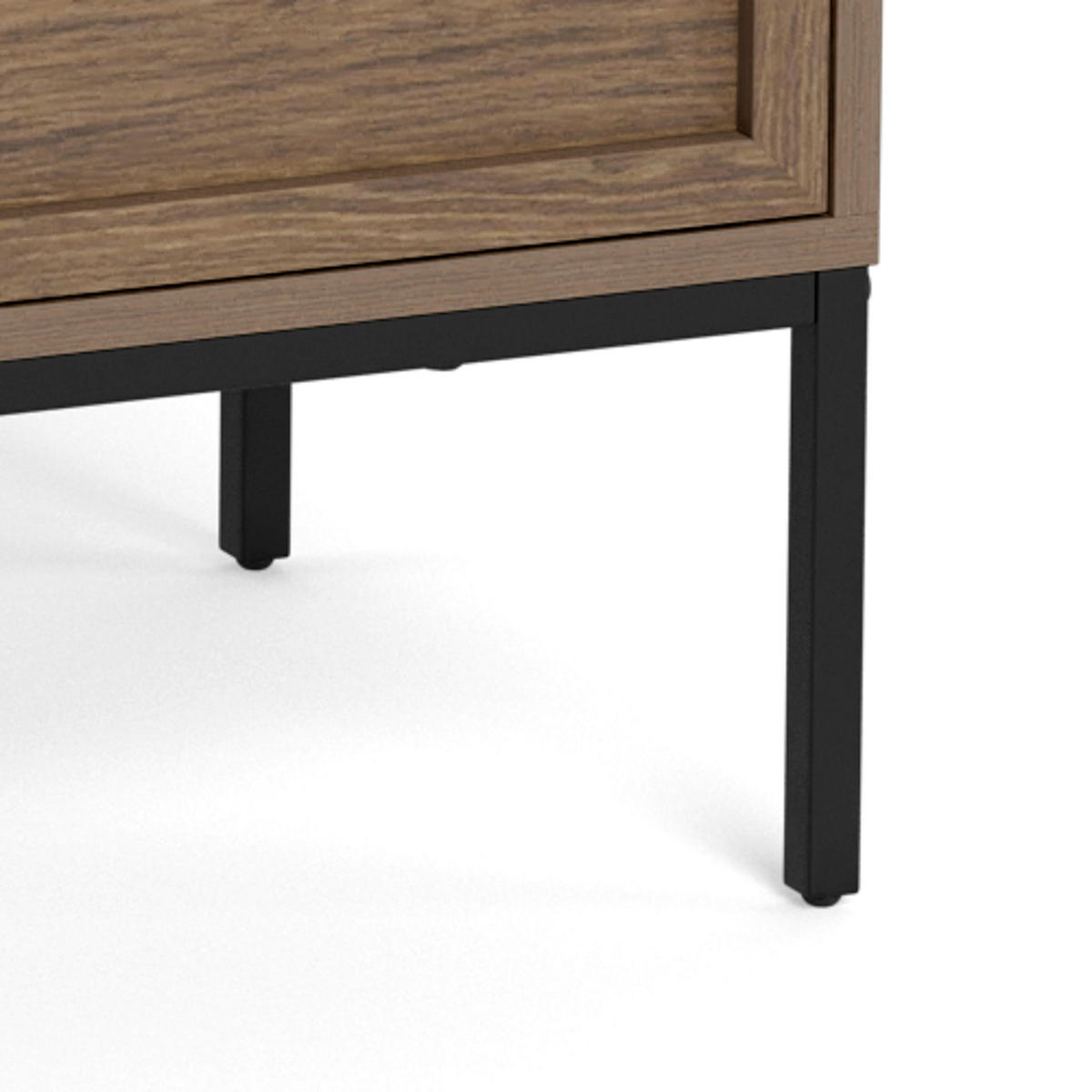 KOMMODE PALMDALE, 80/110/40 cm, 3 Schublade(n)  - Eiche dunkel/Schwarz, Design, Holzwerkstoff/Metall (80/110/40cm) - MID.YOU