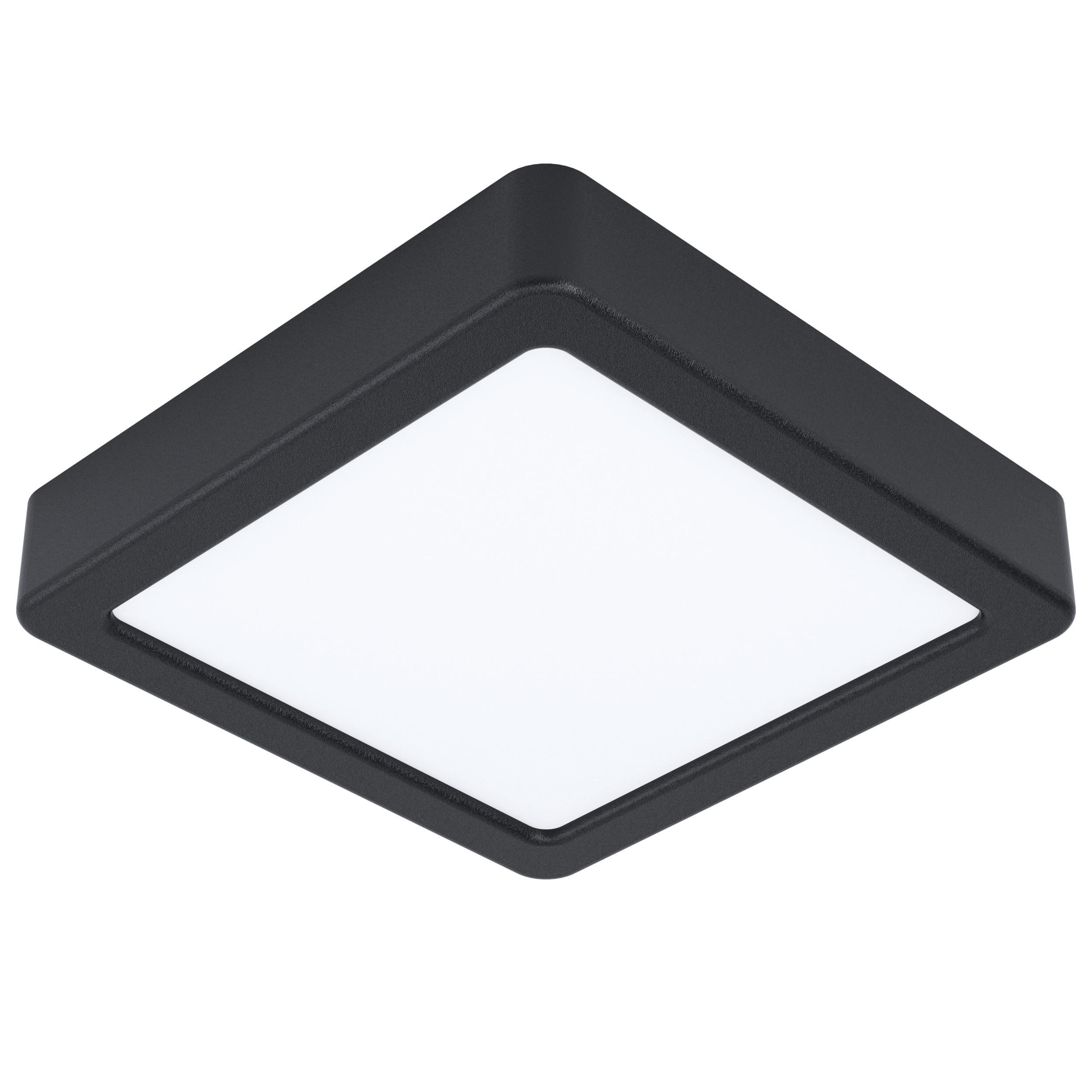 STROPNA LED-SVETILKA  Fueva 5 /1350 lm/4000 K// - črna/bela, Basics, kovina/umetna masa (16/16/2,8cm)