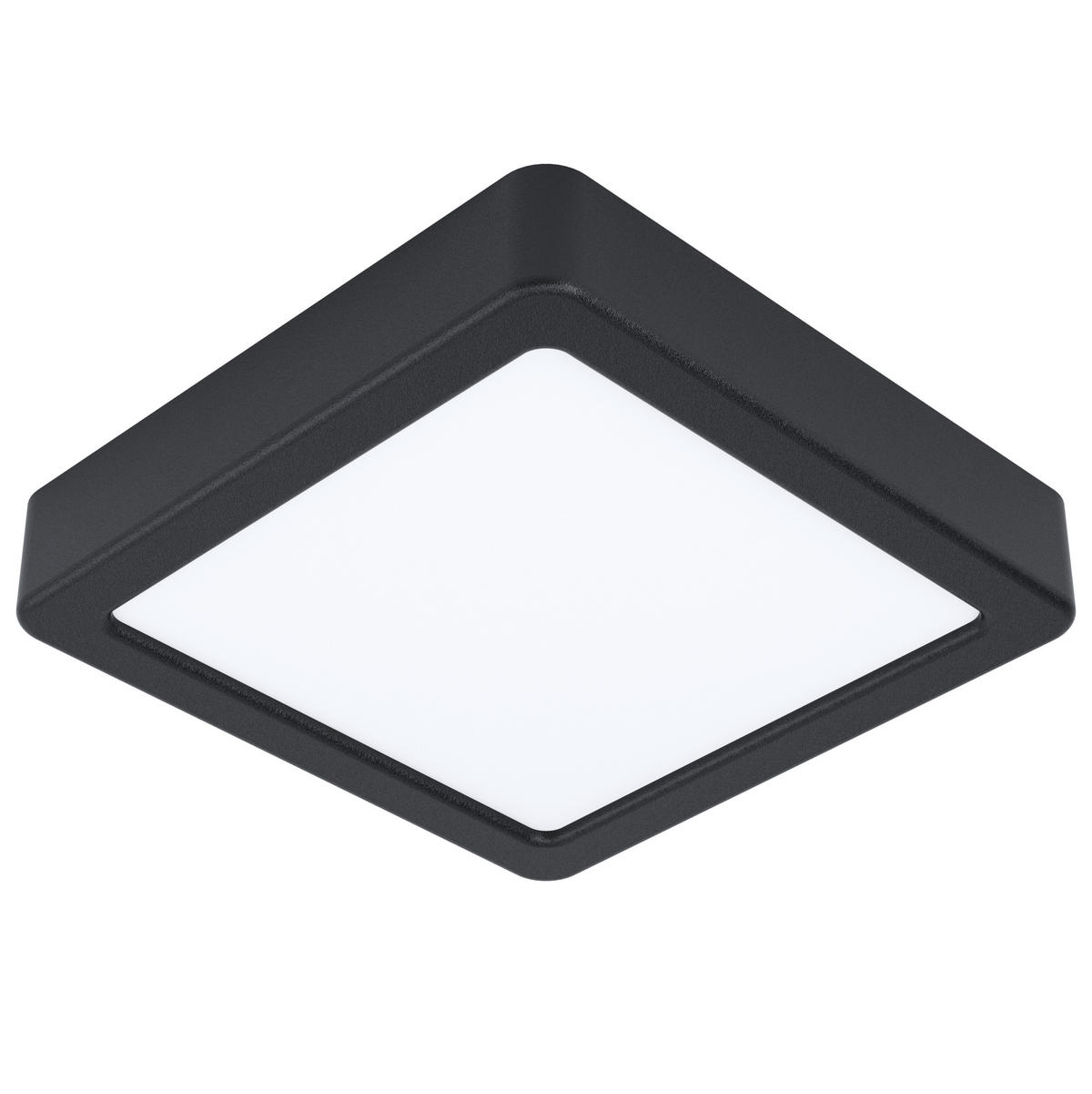 STROPNA LED-SVETILKA  Fueva 5 /1350 lm/4000 K// - črna/bela, Basics, kovina/umetna masa (16/16/2,8cm)
