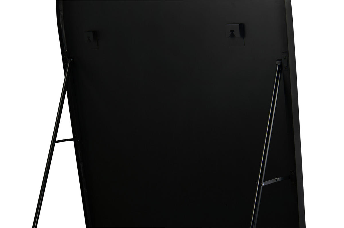 STANDSPIEGEL 100/200/3 cm, Schwarz  - Schwarz, MODERN, Glas/Metall (100/200/3cm) - Milino