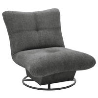 SESSEL in Struktur Graphitfarben  - Schwarz/Graphitfarben, KONVENTIONELL, Textil/Metall (96/75/93cm) - Carryhome