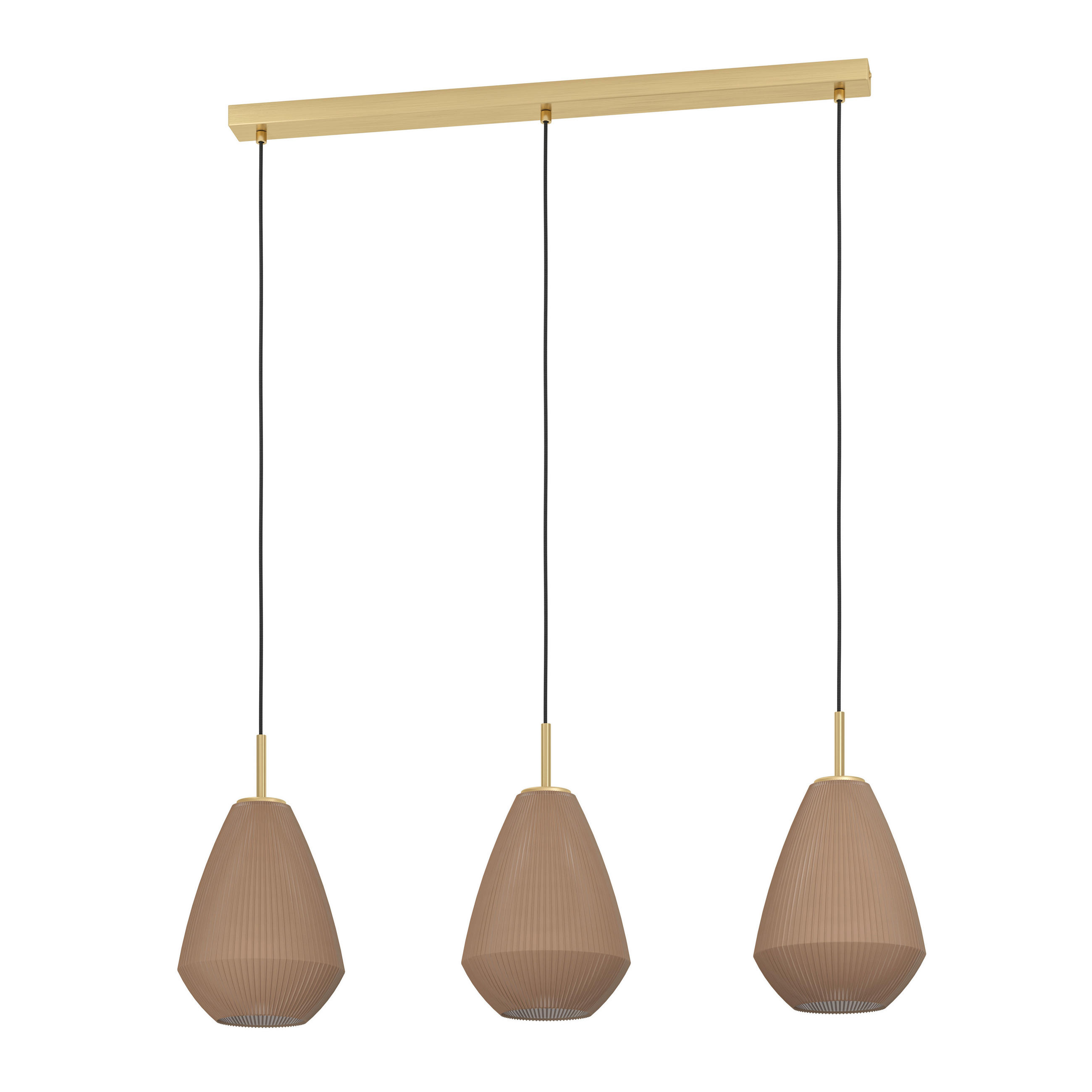 HÄNGELEUCHTE 90/20/110 cm  - Sandfarben/Messingfarben, Basics, Glas/Metall (90/20/110cm)