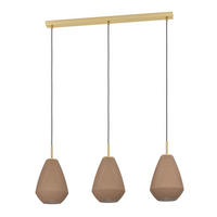 HÄNGELEUCHTE 90/20/110 cm  - Sandfarben/Messingfarben, Basics, Glas/Metall (90/20/110cm)