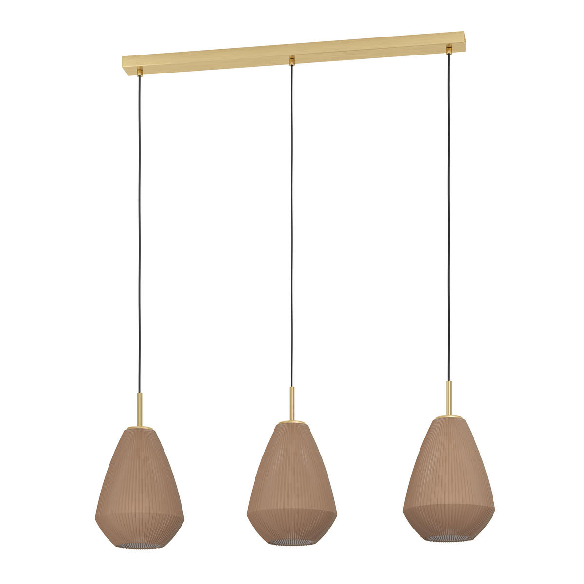 HÄNGELEUCHTE 90/20/110 cm  - Sandfarben/Messingfarben, Basics, Glas/Metall (90/20/110cm)