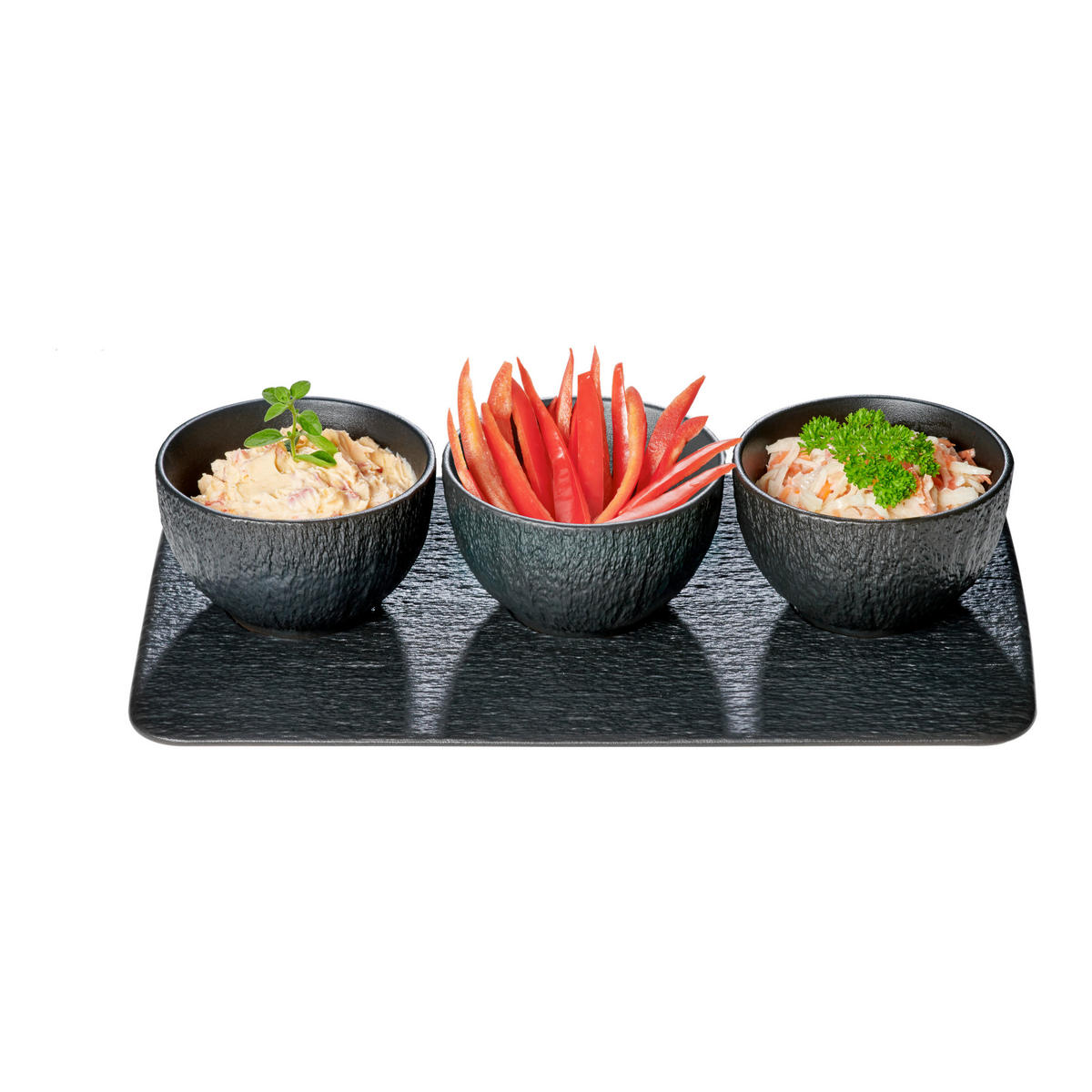 DIPSCHALENSET Porzellan  - Schieferfarben, Basics, Keramik (30/18.3/6.9cm) - CHEF CUISINE