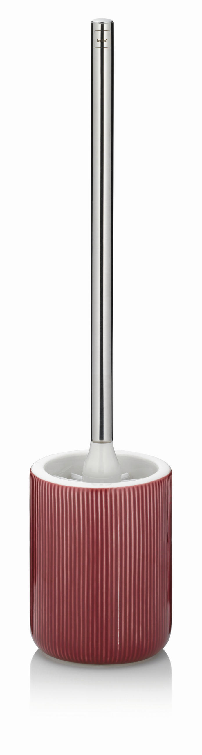 WC-BÜRSTENGARNITUR - Edelstahlfarben/Rot, Basics, Keramik/Kunststoff (10/45cm) - Kela