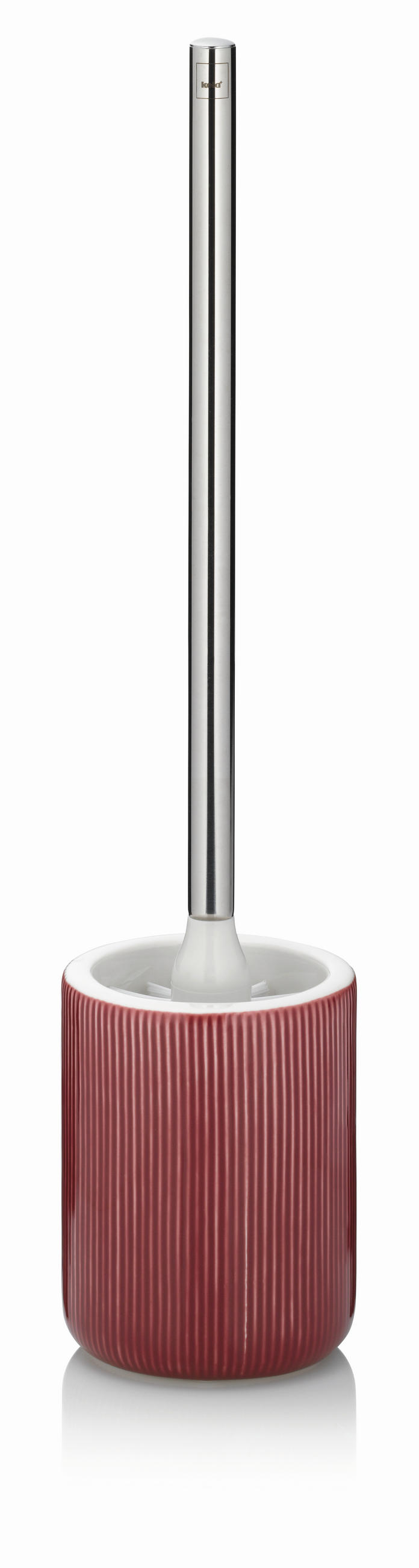 WC-BÜRSTENGARNITUR - Edelstahlfarben/Rot, Basics, Keramik/Kunststoff (10/45cm) - Kela