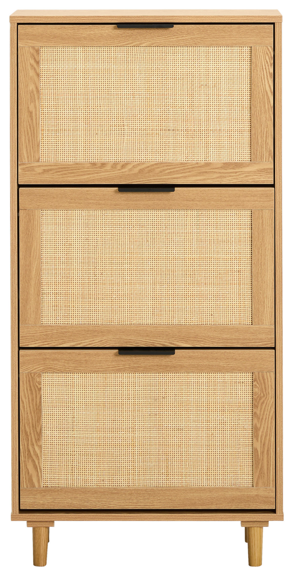 MEUBLE À CHAUSSURES ABATTANT - Schwarz/Naturfarben, Natur, Holz/Holzwerkstoff (58/118,5/23cm) - MID.YOU