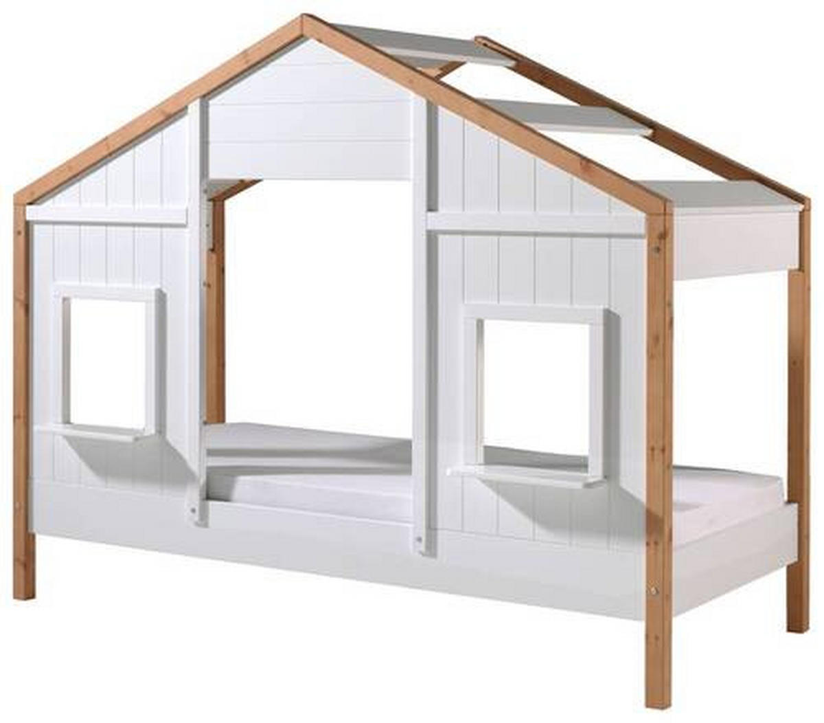 HAUSBETT 90/200 cm  - Eichefarben/Weiß, MODERN, Holz (90/200cm) - MID.YOU