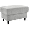 HOCKER in Textil Weiss  - Weiss/Schwarz, Modern, Holz/Textil (76/46/55cm) - Livetastic